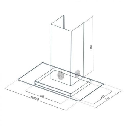 Faber 90 cm Wall Mounted Chimney 3D Plus Hoods Series SUPER 3D PLUS T2S2 BK TC LTW 90