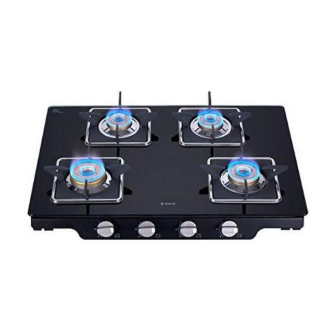 Elica 69 cm 4 Burner Cooktop SPF SERIES PATIO ICT 469 BLK S