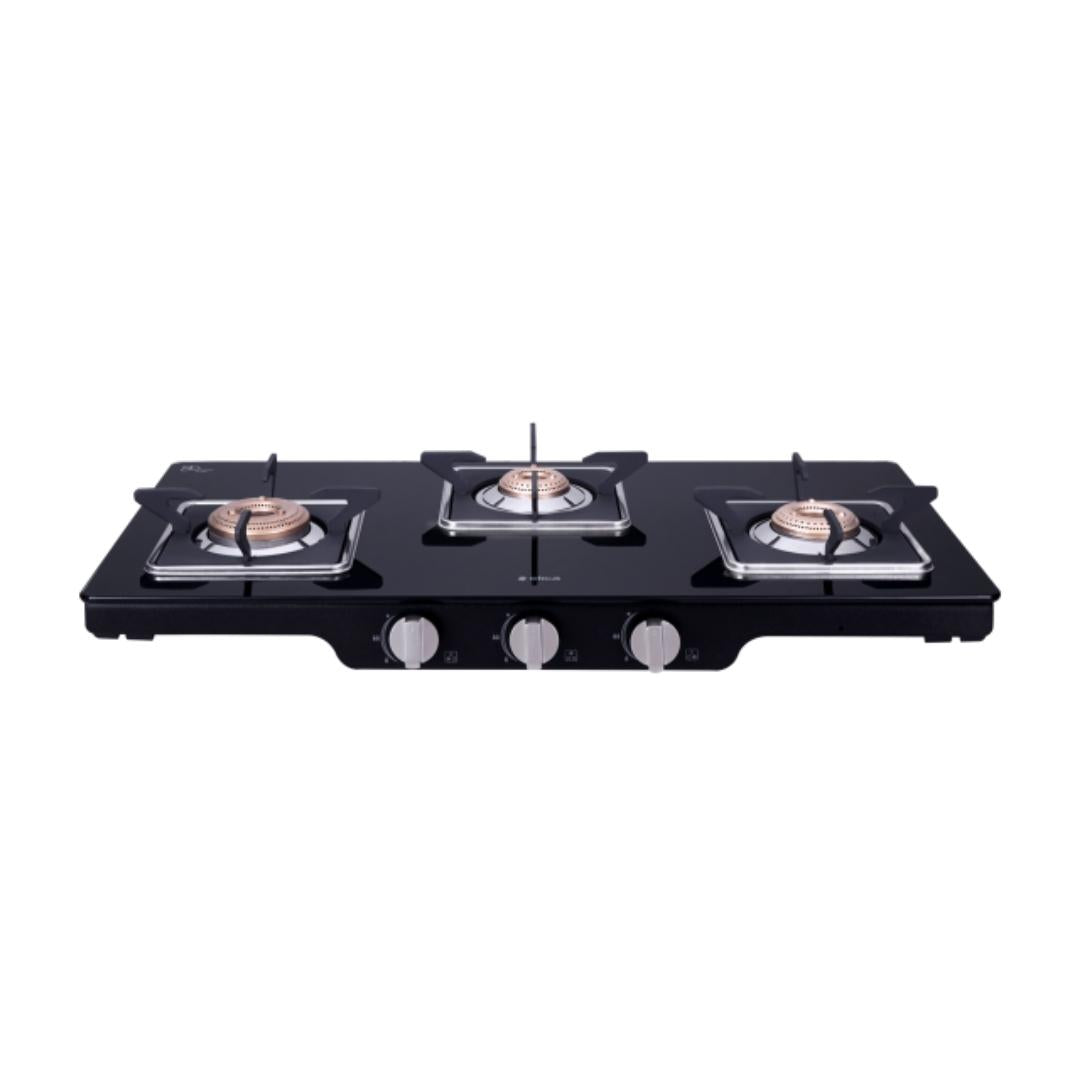 Elica 77 cm 3 Burner Cooktop SPF SERIES PATIO ICT 773 BLK