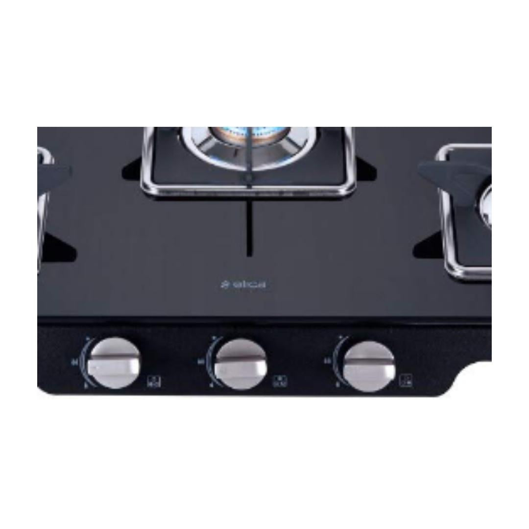 Elica 77 cm 3 Burner Cooktop SPF SERIES PATIO ICT 773 BLK