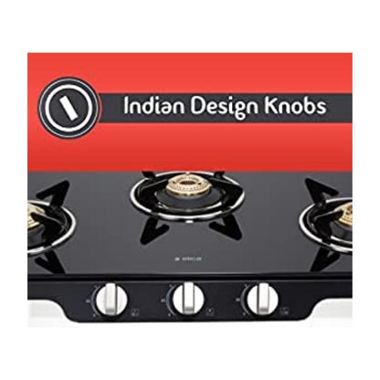 Elica 77 cm 3 Burner Cooktop SPF SERIES PATIO ICT 773 BLK