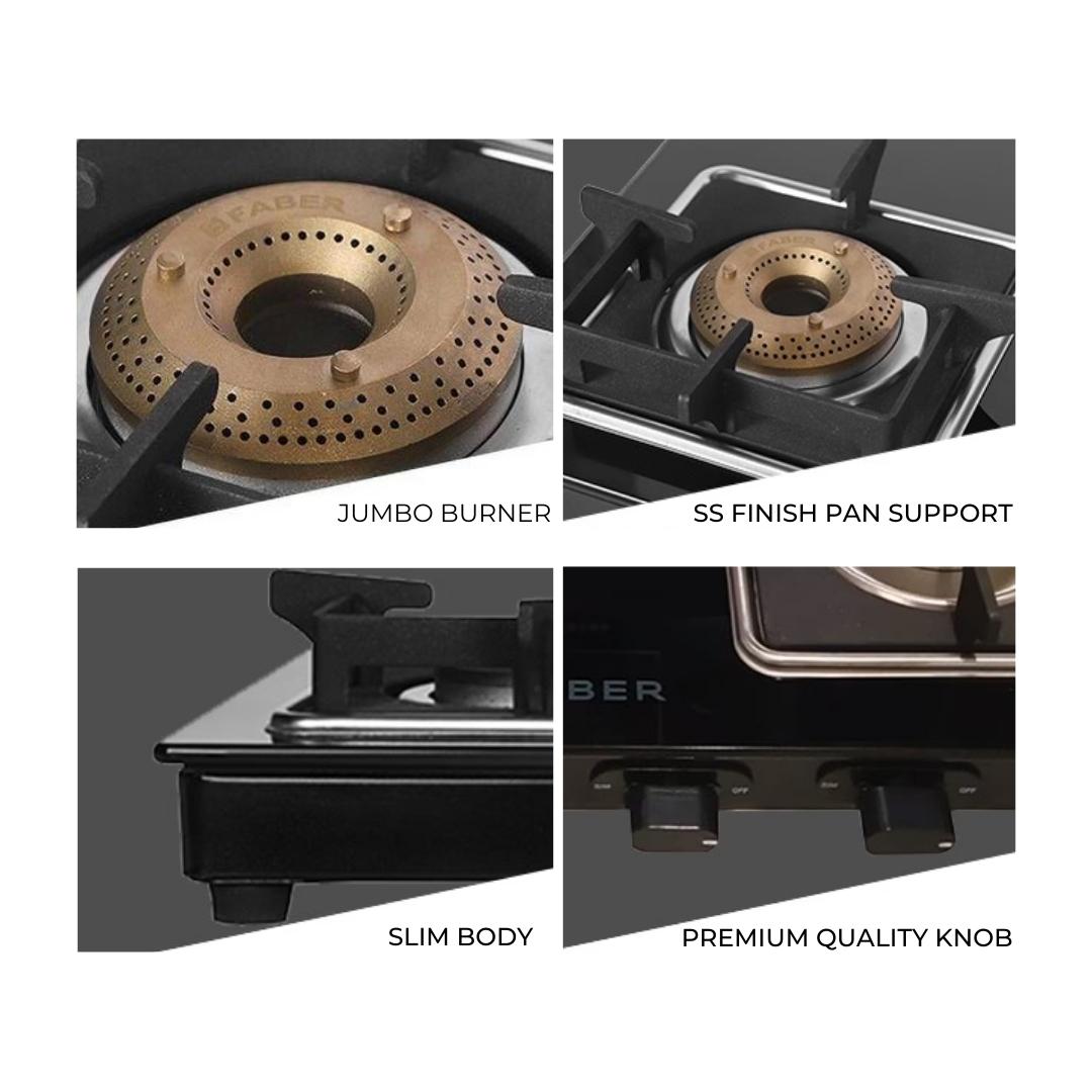 Faber 63 cm 4 Burner Cooktop REMO 4BB BK