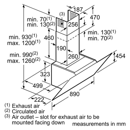 Siemens 90 cm Wall Mounted Chimney Wall Mounted Series LC91KWP60I
