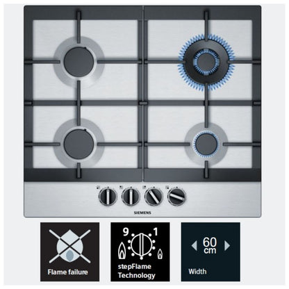 Siemens 60 cm 4 Burner Hob iQ500 Series EC6A5HB90I