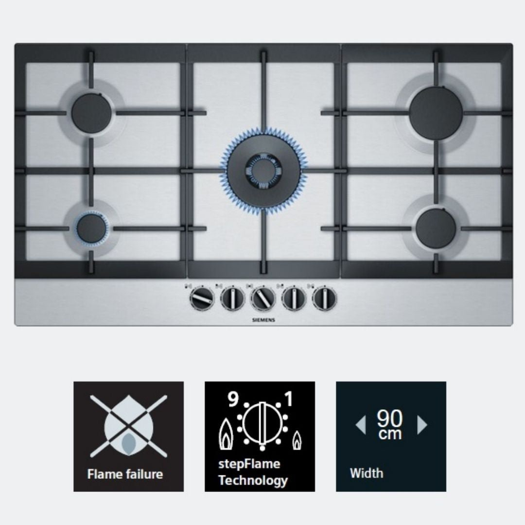 Siemens 90 cm 5 Burner Hob iQ500 Series EC9A5RB90I
