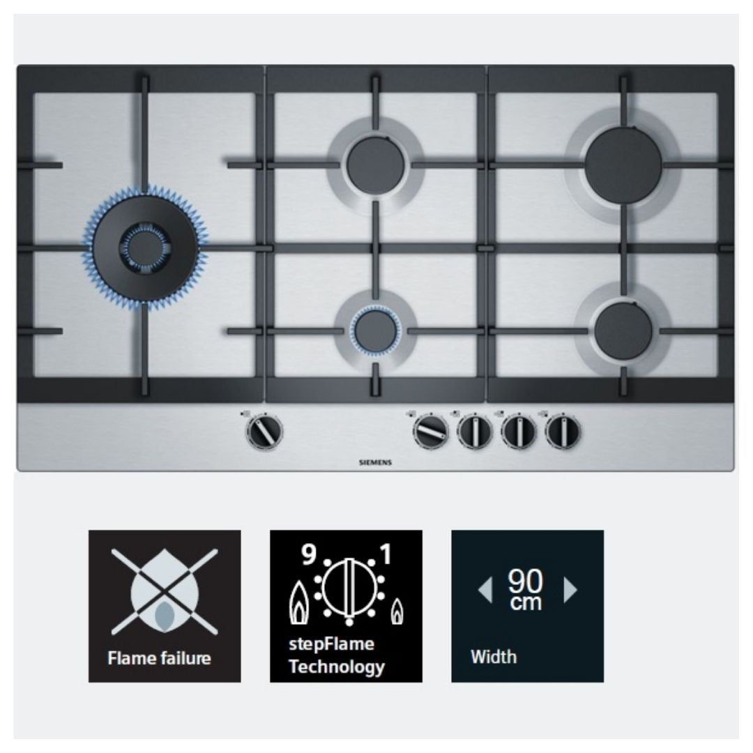 Siemens 90 cm 5 Burner Hob iQ500 Series EC9A5SB90I