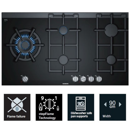 Siemens 90 cm 5 Burner Hob iQ700 Series ER9A6SD70I