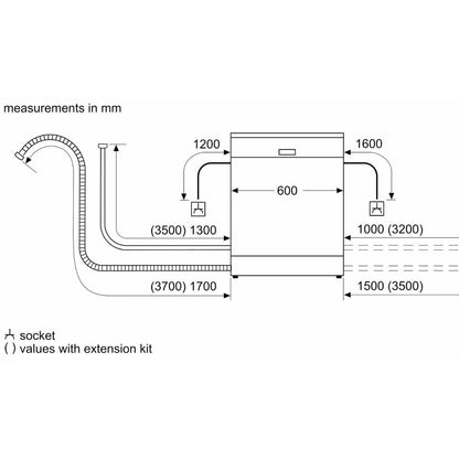 Bosch Semi Built in Dishwasher Series 4 SMI4IVS00I with 13 Place Settings