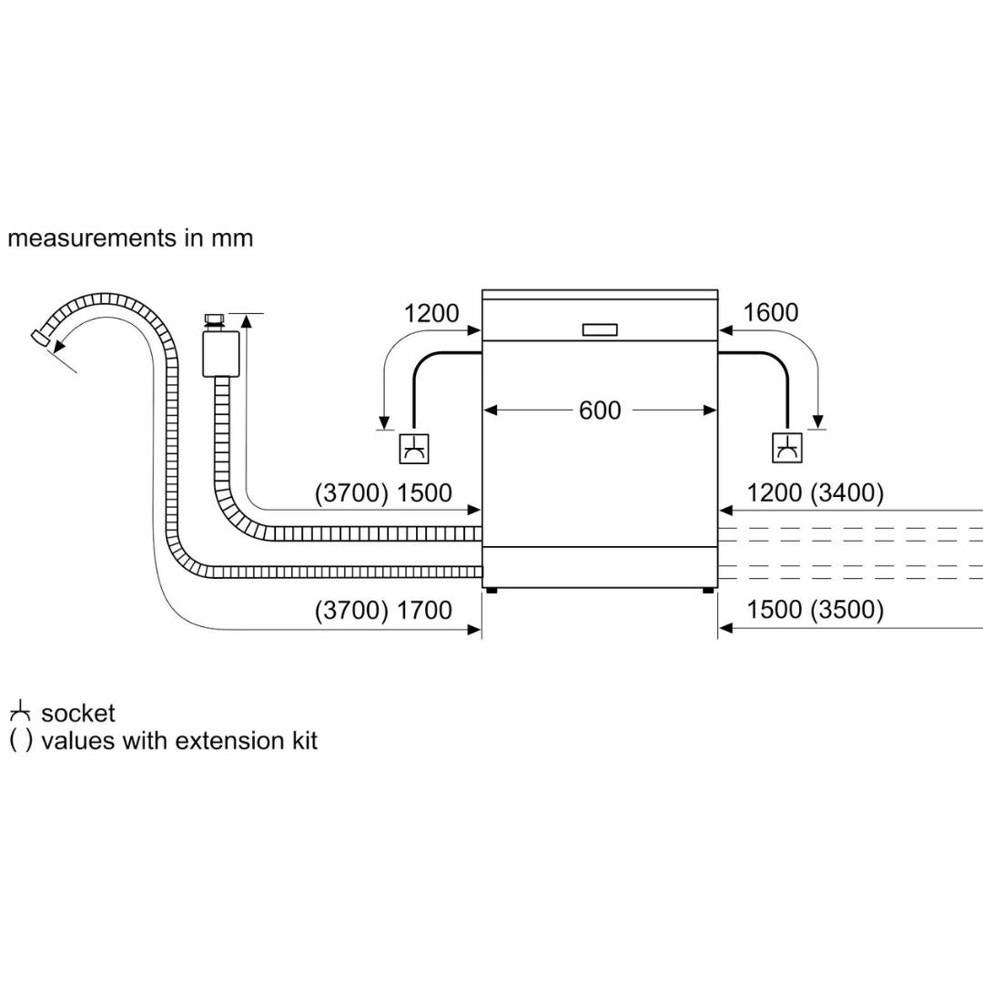 Bosch Built In Dishwasher Series 6 SMV6HVX00I with 14 Place Settings