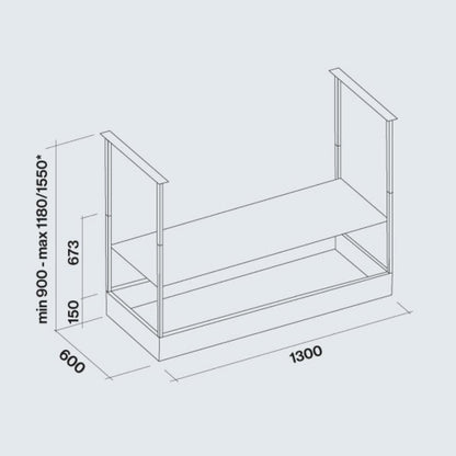 Falmec 130 cm Island Chimney Spazio Fresh Series SPAZIO 130
