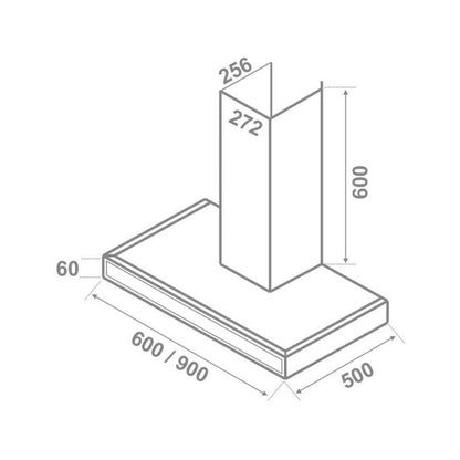 Elica 90 cm Wall Mounted Chimney Decorative Series SPOT NG ETB PLUS LTW 90 PB LED