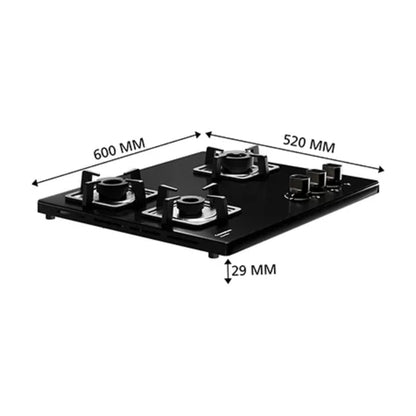 Crompton 60 cm 3 Burner Cooktop Superslim TAB-SUHB603-MBL