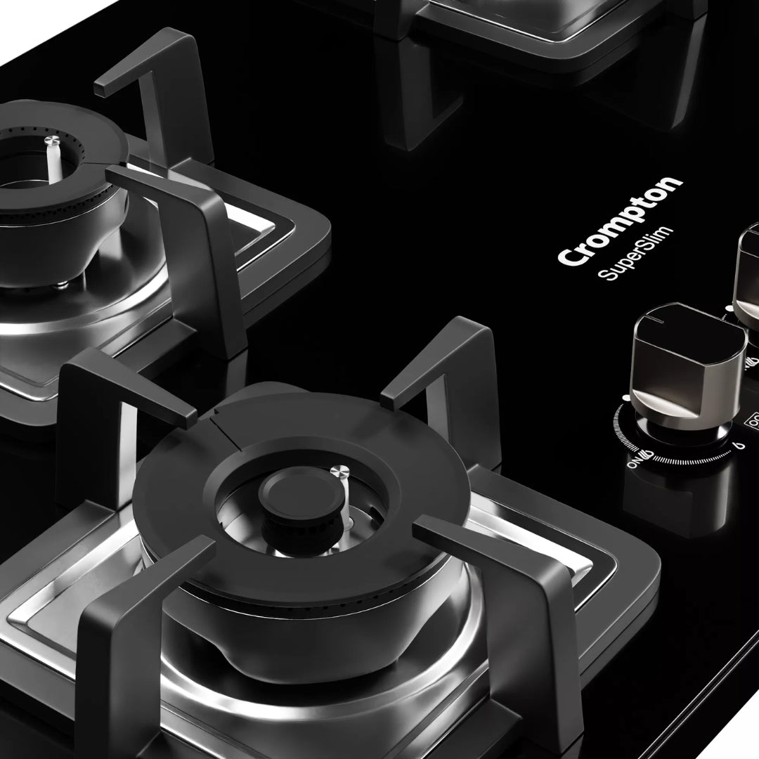 Crompton 65 cm 4 Burner Cooktop Superslim TAB-SUHB654-MBL