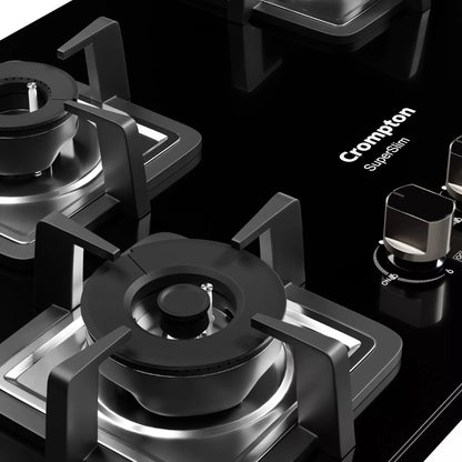 Crompton 65 cm 4 Burner Cooktop Superslim TAB-SUHB654-MBL