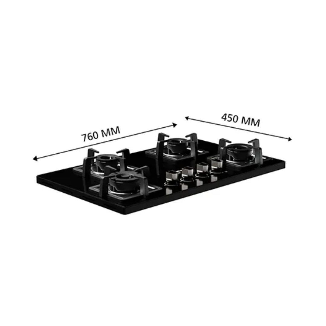 Crompton 78 cm 4 Burner Cooktop Superslim TAB-SUHB784-MBL