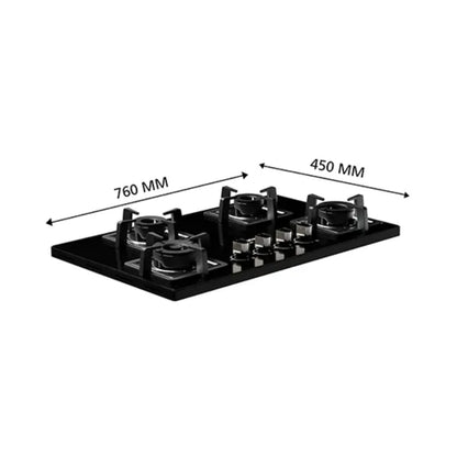 Crompton 78 cm 4 Burner Cooktop Superslim TAB-SUHB784-MBL