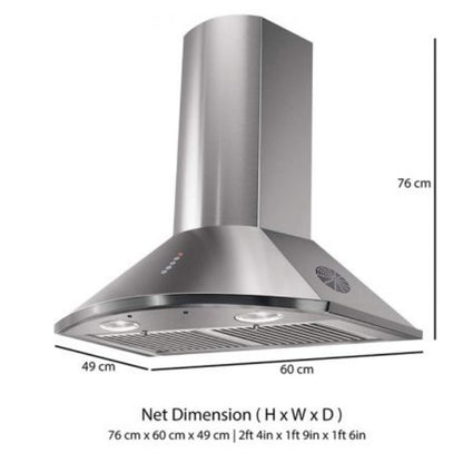 Crompton 90 cm Wall Mounted Chimney IntelliMotion CHD-IMC90FLE-MBL