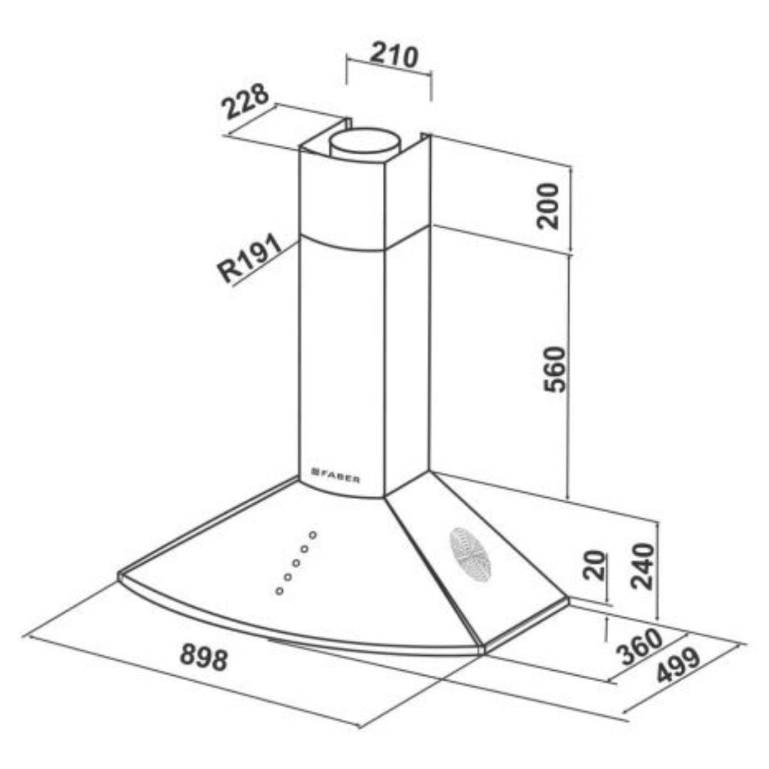 Crompton 90 cm Wall Mounted Chimney IntelliMotion CHD-IMC90FLE-MBL