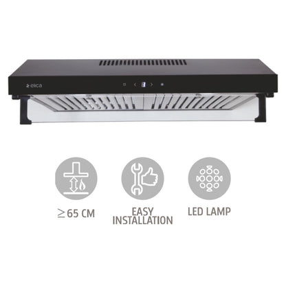 Elica 60 cm Straight Line Chimney Classic Series TNT 602 TOUCH BK