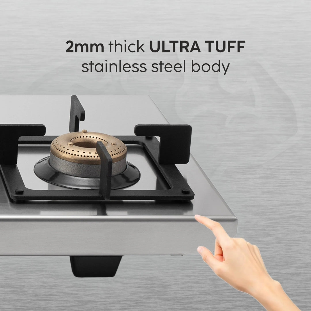Glen 66 cm 2 Burner Cooktop Ultra Tuff Series ULTRA TUFF 1052 UT SS