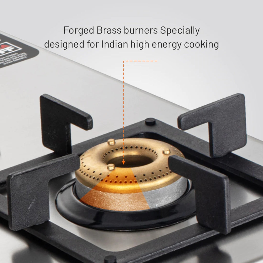 Glen 73 cm 3 Burner Cooktop Ultra Tuff Series ULTRA TUFF 1053 UT SS 73