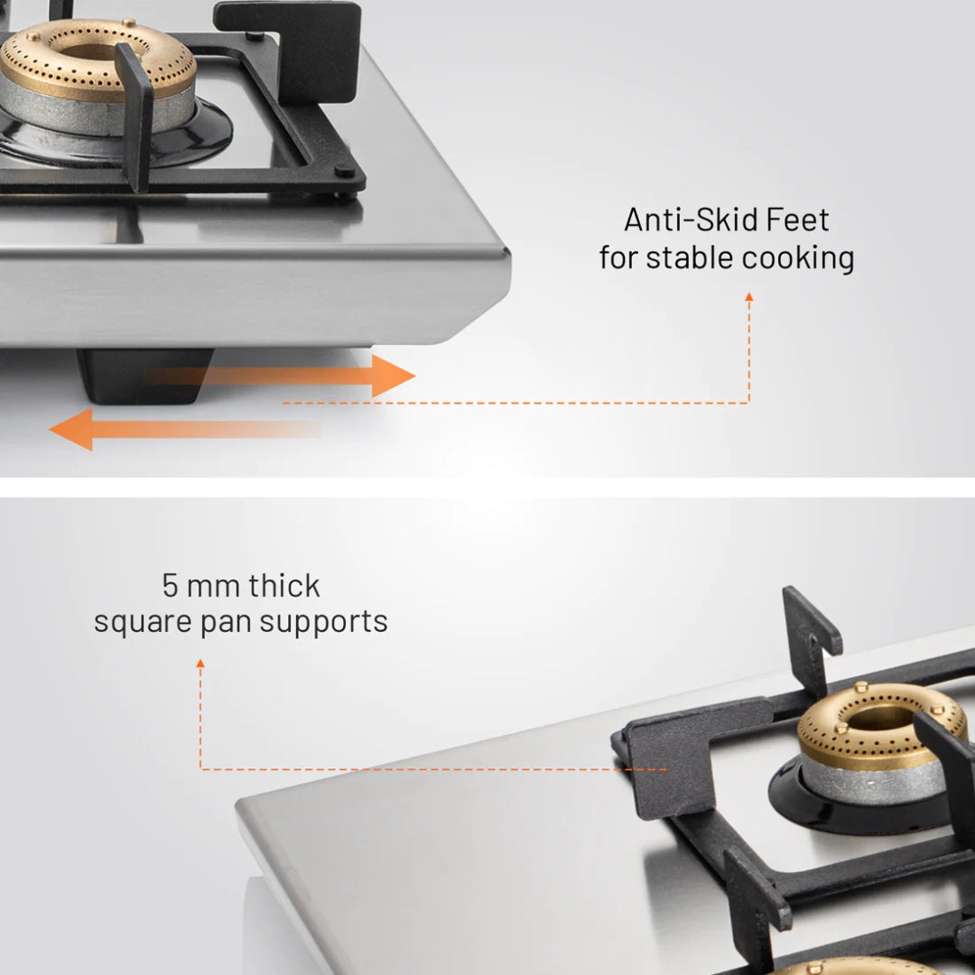 Glen 73 cm 3 Burner Cooktop Ultra Tuff Series ULTRA TUFF 1053 UT SS 73