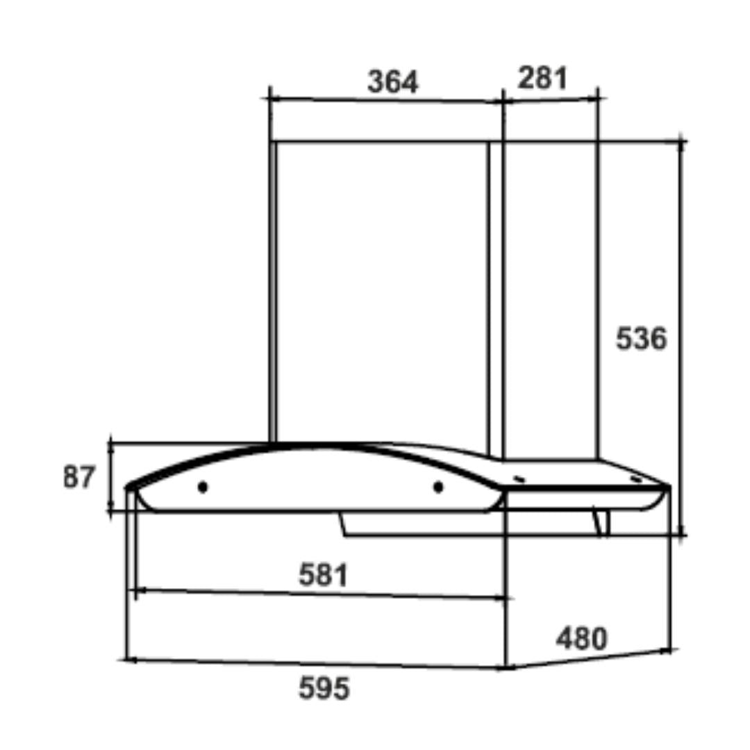 Elica 60 cm Wall Mounted Chimney Auto Clean Series WD TBF HAC 60 MS NERO LTW