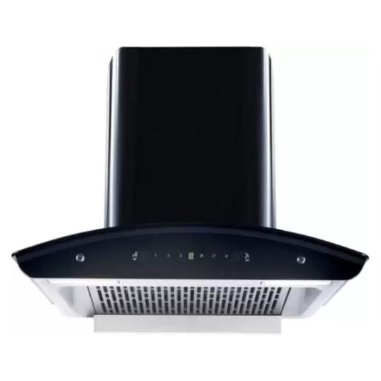 Elica 60 cm Wall Mounted Chimney Filterless Series WD TFL HAC 60 MS NERO LTW WITH INSTALLATION KIT