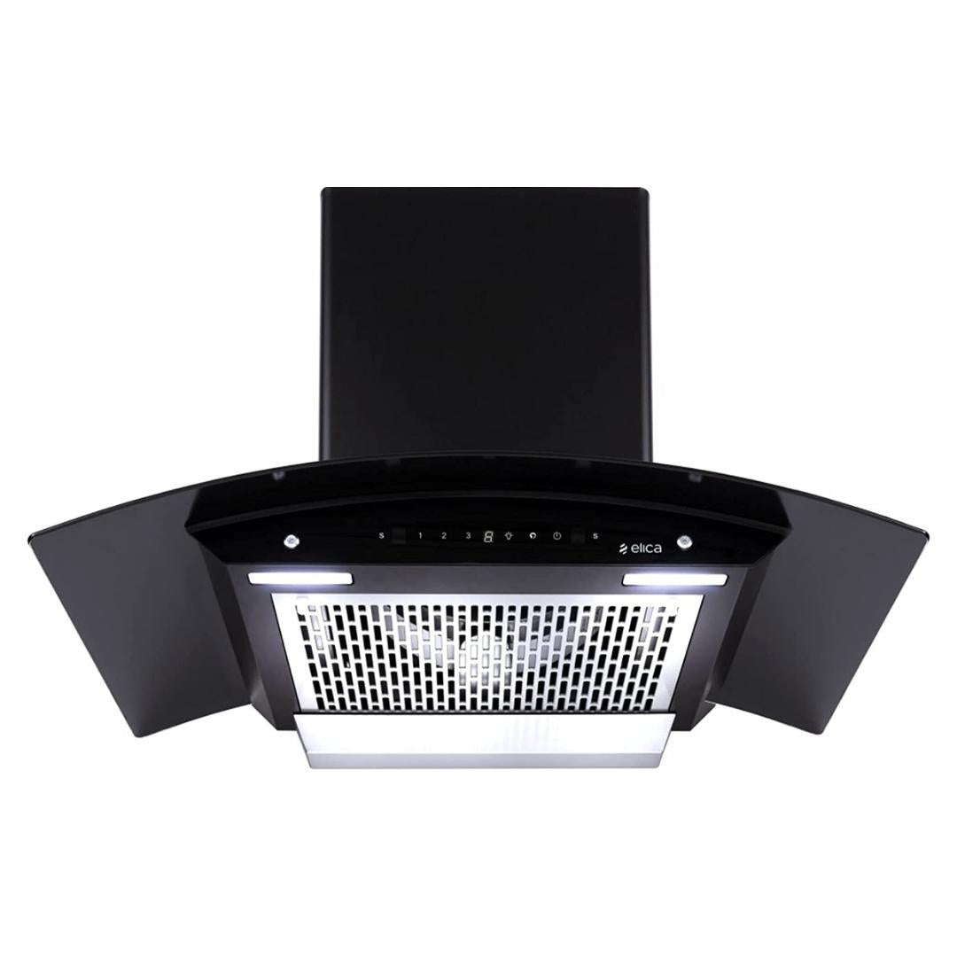 Elica 90 cm Wall Mounted Chimney Filterless Series WDFL 906 HAC MS NERO