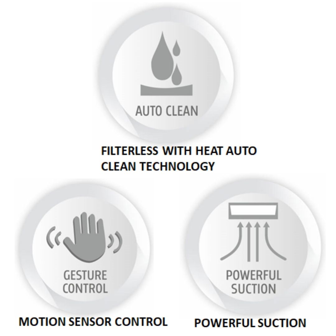 Whirlpool 60 cm Wall Mounted Chimney Auto Clean Series VFL 601 HAC