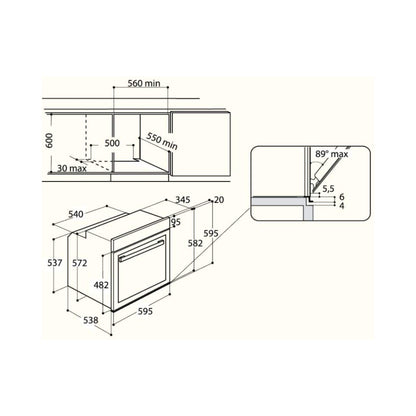Whirlpool Built In Oven AKPR 6011 BLK + Whirlpool Built-In Microwave AMW 250 M