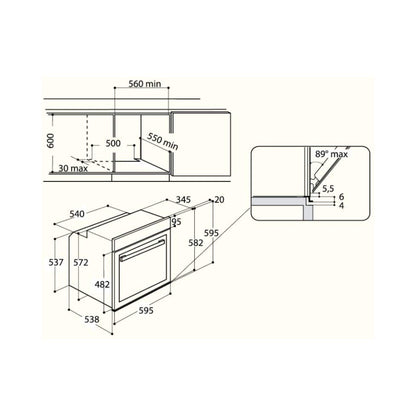 Whirlpool Built In Oven AKPR 609 BLK + Whirlpool Built-In Microwave AMW 250 M