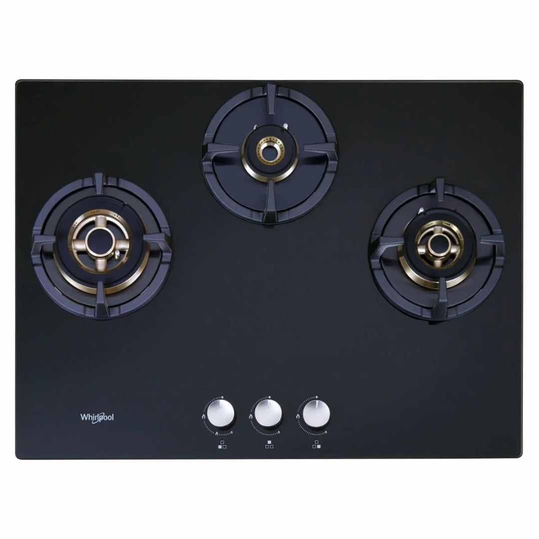 Whirlpool 70 cm 3 Burner Hob Elite Pro Series ELITE PRO BRASS HDMC 703