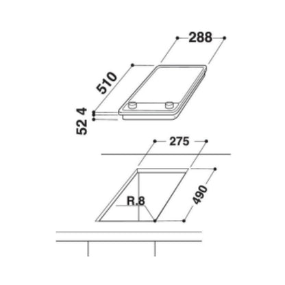 Whirlpool 2 Zones Induction Hob ACM 712 IX