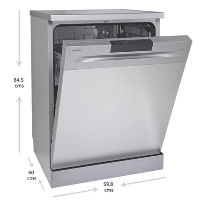 Elica Free Standing Dishwasher WQP 12 7605V SS with 12 Place Settings