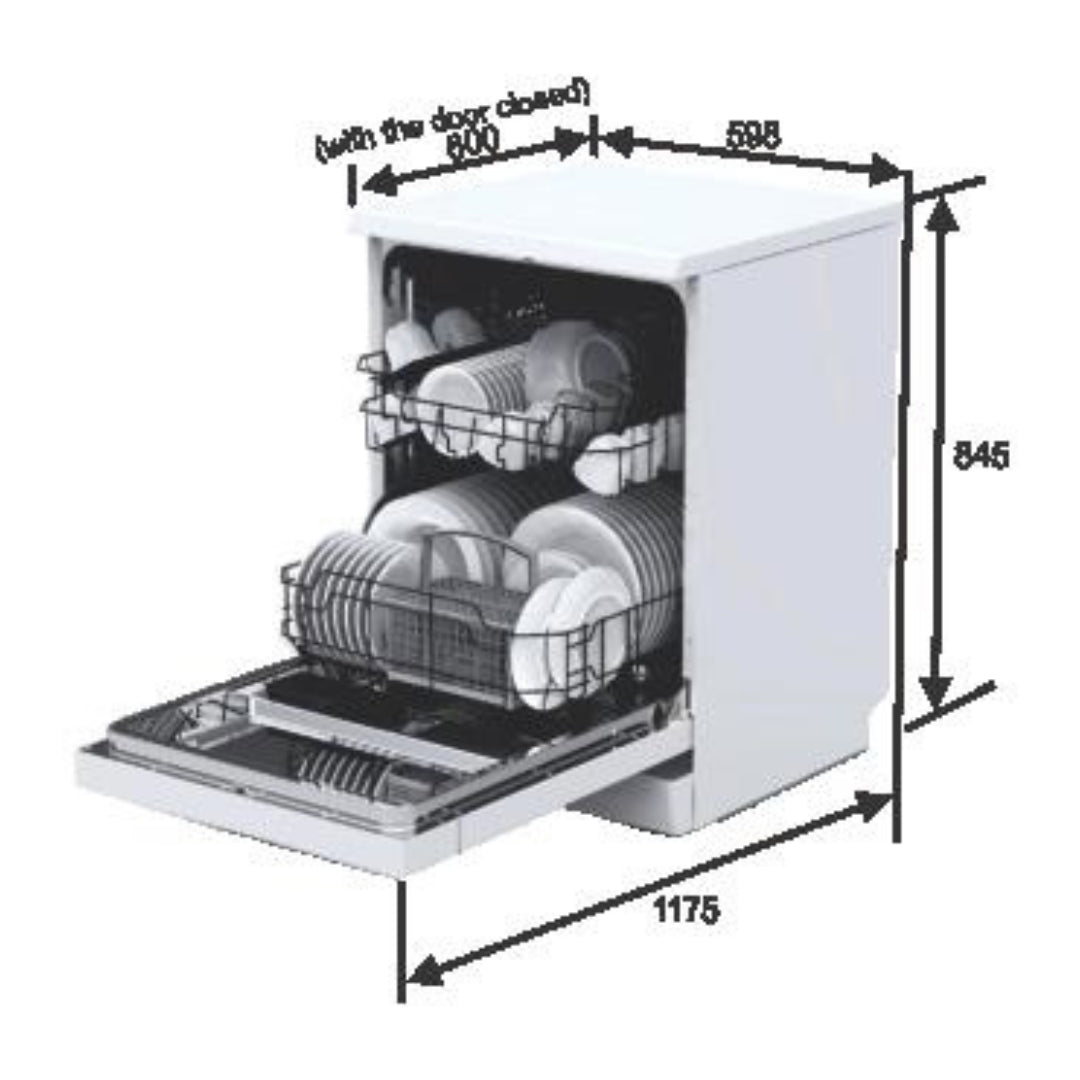 Elica Built In Dishwasher WQP 12 7711 with 12 Place Settings
