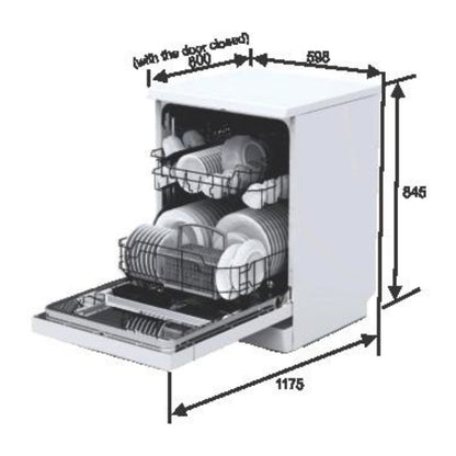 Elica Built In Dishwasher WQP 12 7711 with 12 Place Settings