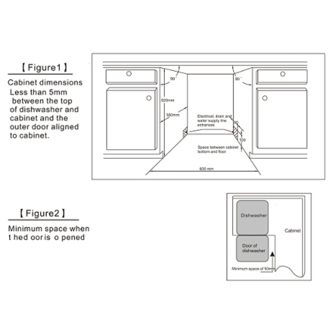 Elica Built In Dishwasher WQP 12 7713M WITHOUT DOOR with 14 Place Settings