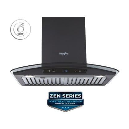 Whirlpool 60 cm Wall Mounted Chimney Zen Series ZEN BF 6W CGA BLDC BK HOOD