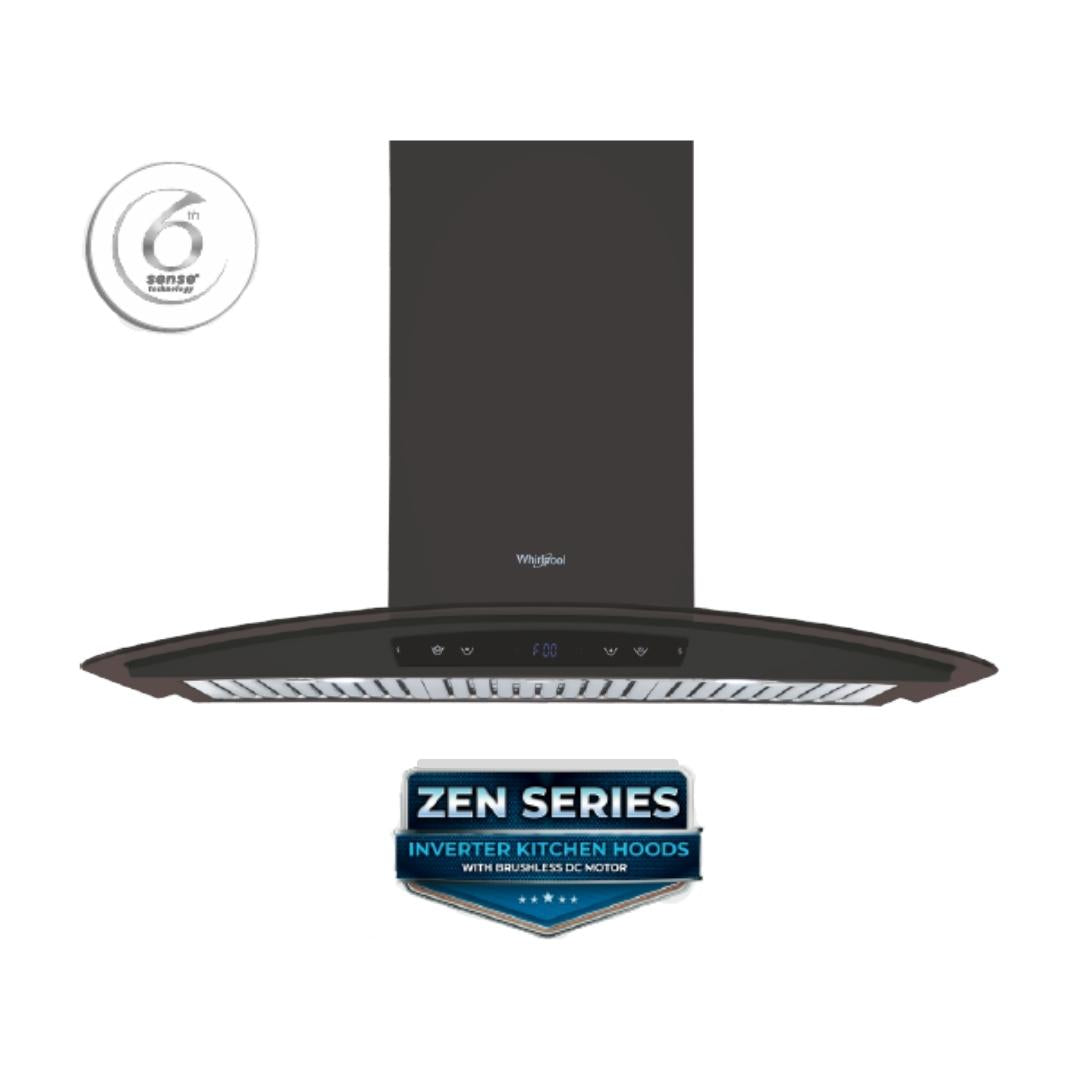 Whirlpool 90 cm Wall Mounted Chimney Zen Series ZEN BF 9W CGA BLDC BK HOOD