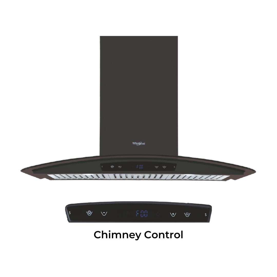 Whirlpool 90 cm Wall Mounted Chimney Zen Series ZEN BF 9W CGA BLDC BK HOOD