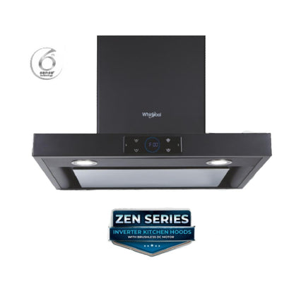 Whirlpool 60 cm Wall Mounted Chimney Zen Series ZEN TQT 6W TA BLDC BK HOOD