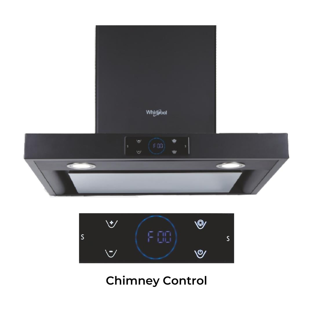 Whirlpool 60 cm Wall Mounted Chimney Zen Series ZEN TQT 6W TA BLDC BK HOOD