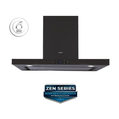 Whirlpool 90 cm Island Chimney Zen Series ZEN TQT 9I TA BLDC BK HOOD