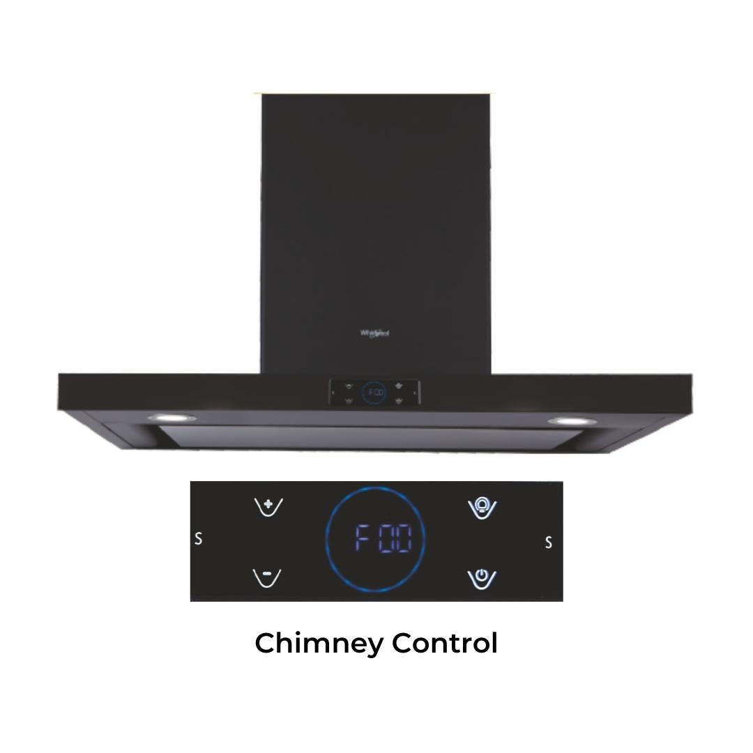 Whirlpool 90 cm Island Chimney Zen Series ZEN TQT 9I TA BLDC BK HOOD