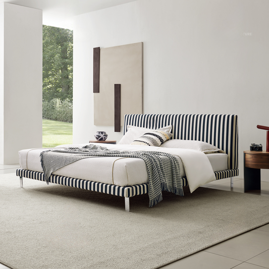 Jacob Bed - Black & White Striped
