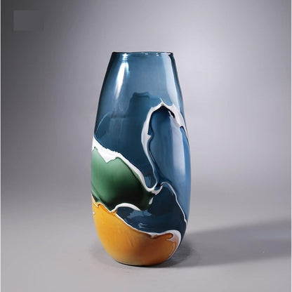 Sapphire Serenity Glass Tranquility Vase