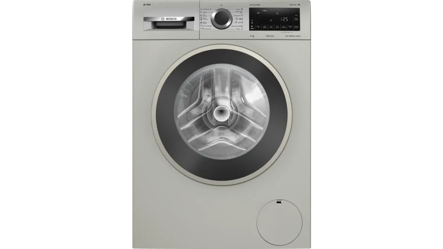 Bosch Series 8 washing machine, front loader 11 kg , Silver inox WGA264AXIN