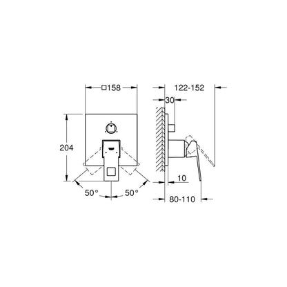 Grohe 3 Way Diverter Europlus 24094000 - Chrome Finish