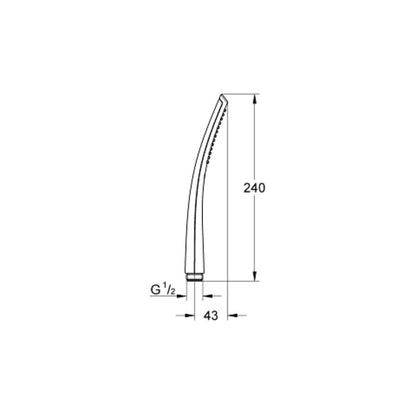 Grohe Single Flow Hand Shower Veris 27184000 - Chrome